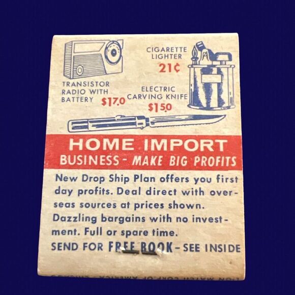 Vintage “Home Import Business” Unstruck Matchbook - Picture 2 of 2